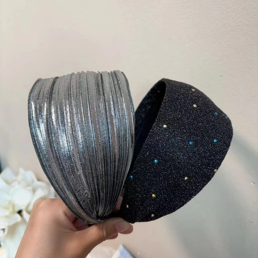 设计款细闪宽面发箍F327