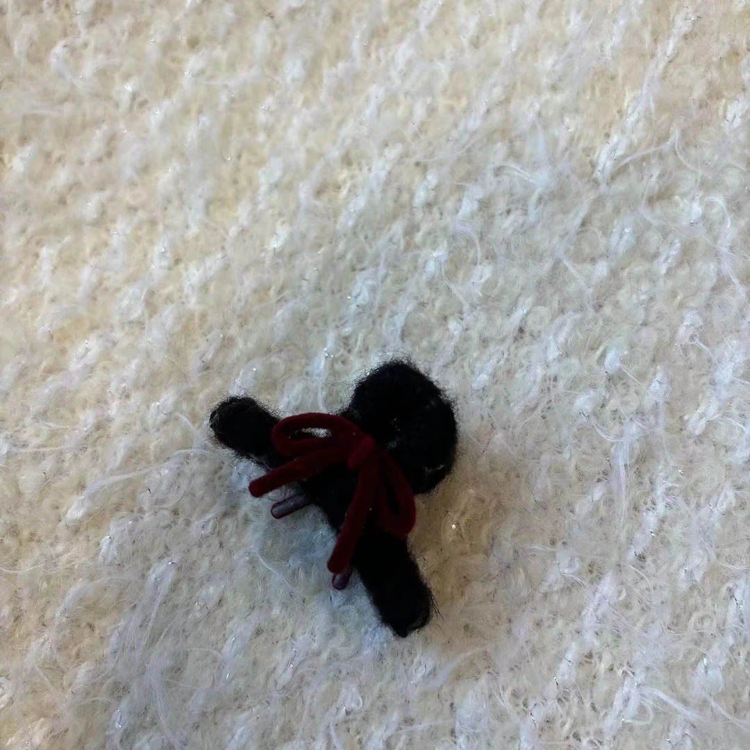 设计款蝴蝶结拼色抓夹Z722