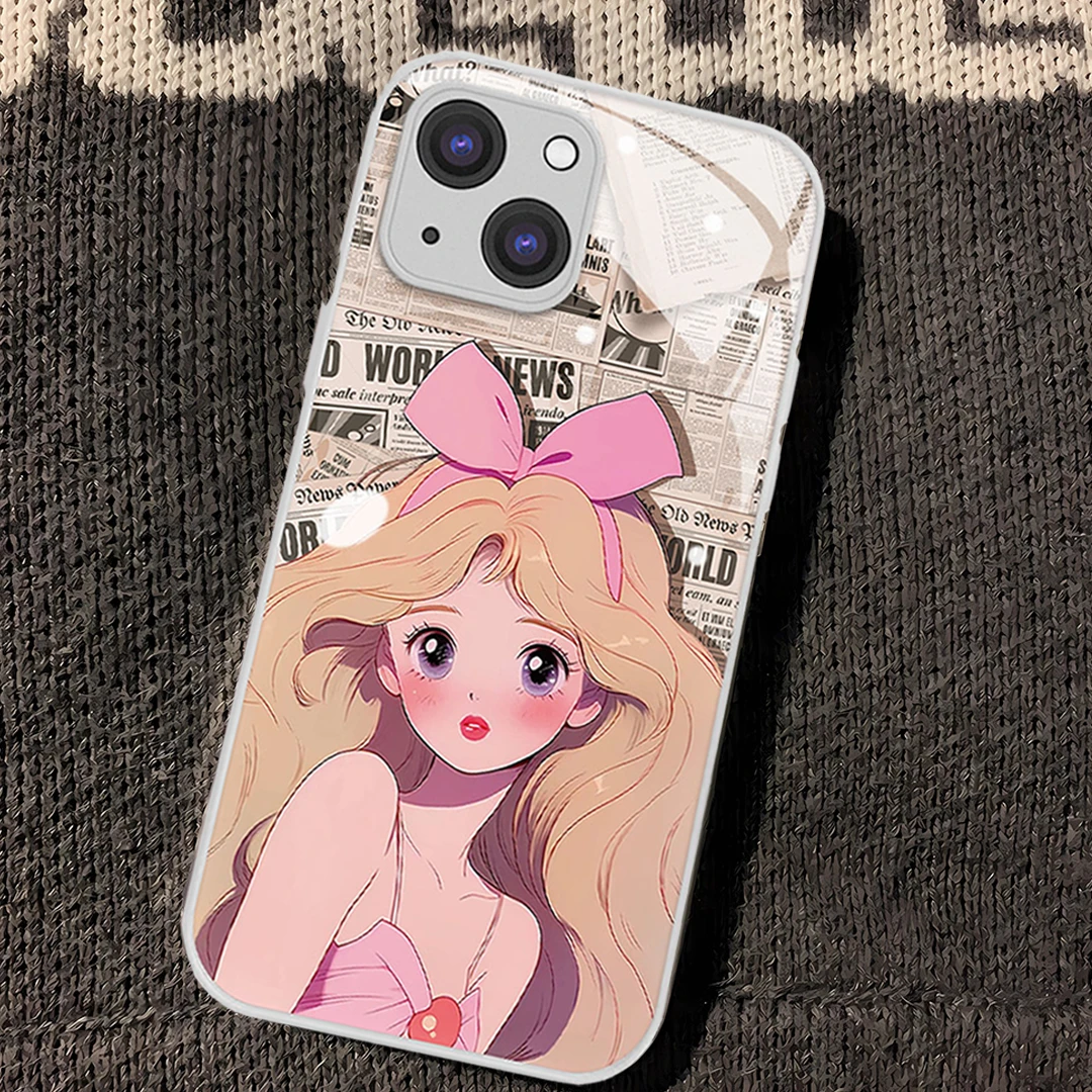 适用苹果华为OPPO小米VIVO蝴蝶结女孩苹果14手机壳iphone13pm玻璃