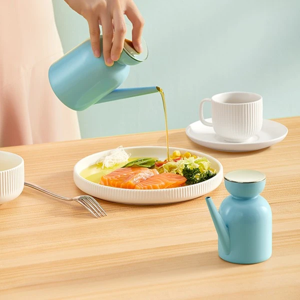 【奇居专属】不锈钢家常大油壶家用厨房餐厅多功能调料罐440ml