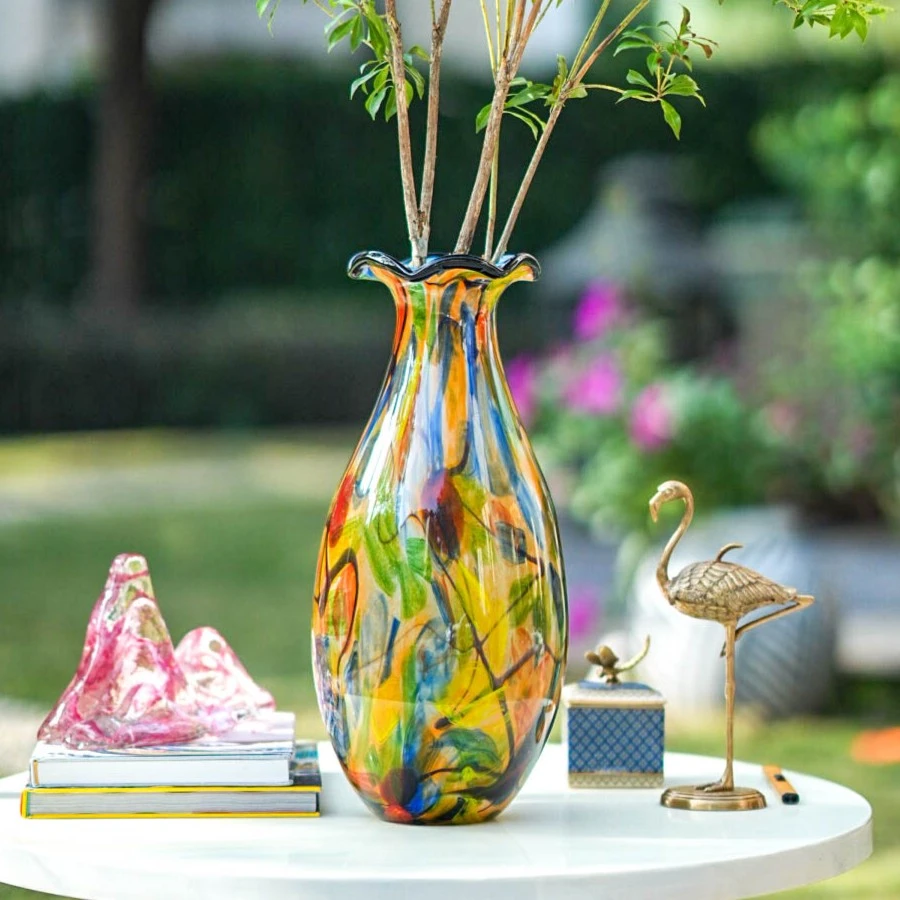 【奇居专属】幻彩琉璃烟波花瓶组合#NZV-1772A