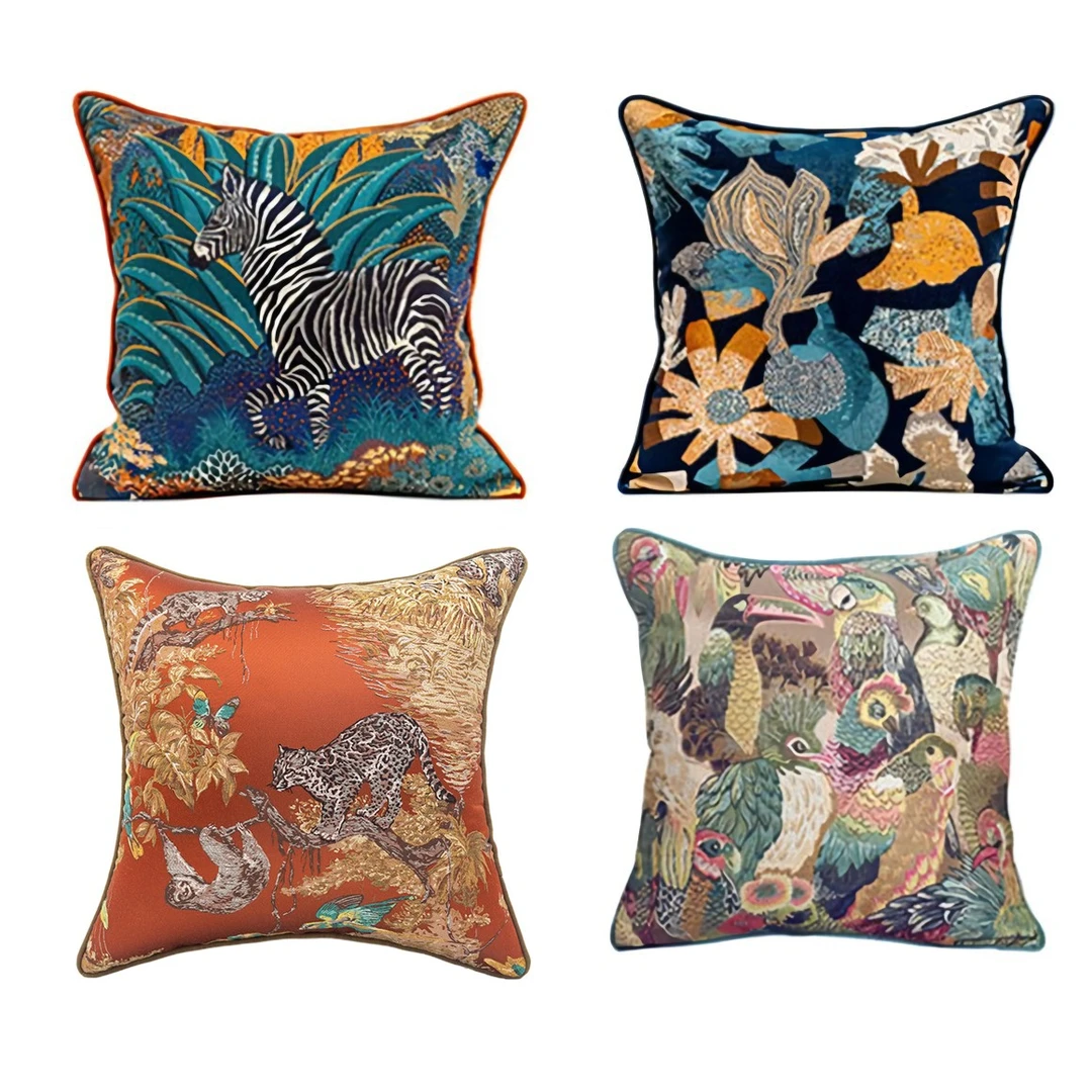 【奇居专属】民族风沙发可拆靠枕色织混纺提花抱枕靠垫含芯