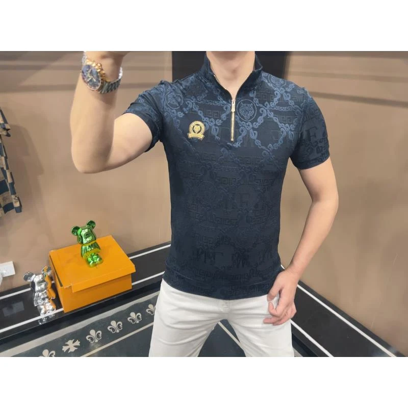 浩哥上衣拉链开衫男士男款气质轻奢时尚休闲百搭设计师翻领高品质