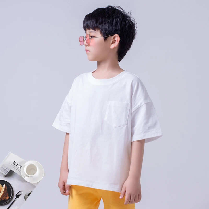 ST002B男女童装T恤外贸工厂日韩小孩短袖潮品纯棉夏季休闲半袖