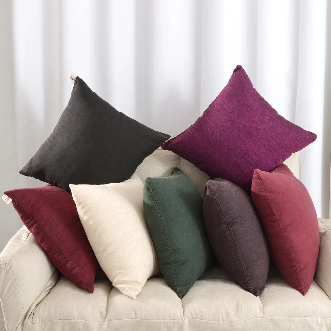 【以之】设计师品牌原创亚麻抱枕沙发客厅轻奢靠枕床上简约靠背垫