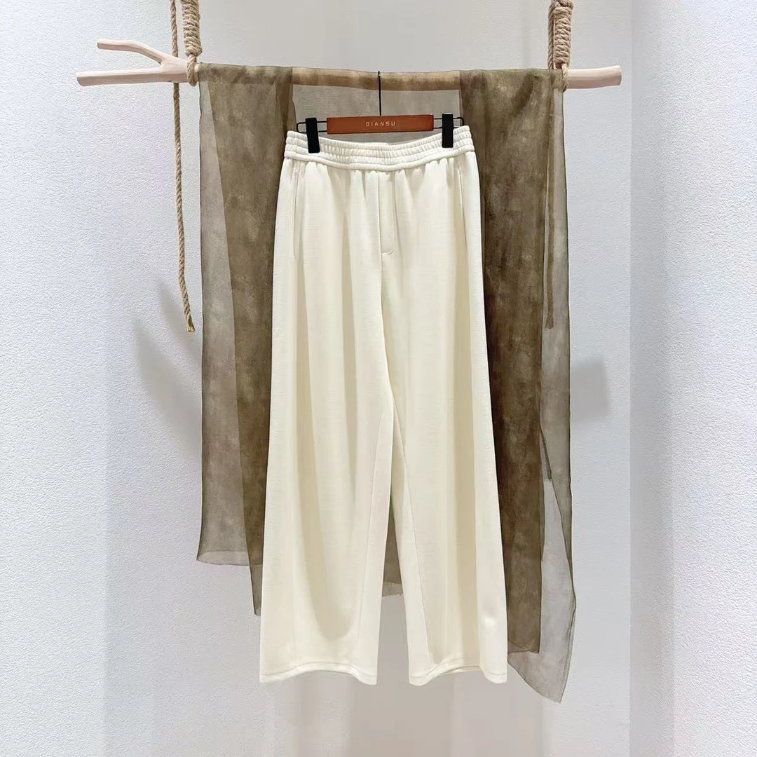 冬季百搭蚕丝羊绒天丝加厚香蕉裤P22822时尚宽松松紧腰女士神裤