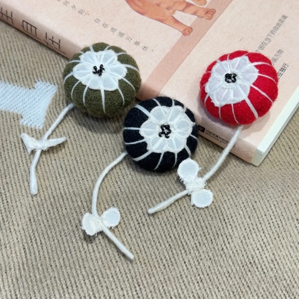 非金属布艺胸针 绵羊毛手工胸针