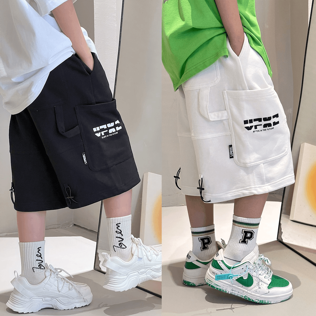 儿童裤子2023夏季薄款中大童洋气七分男孩短裤男童运动裤TY02393