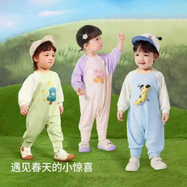 Yiko宝宝男童女童新款连体衣爬服品牌2024