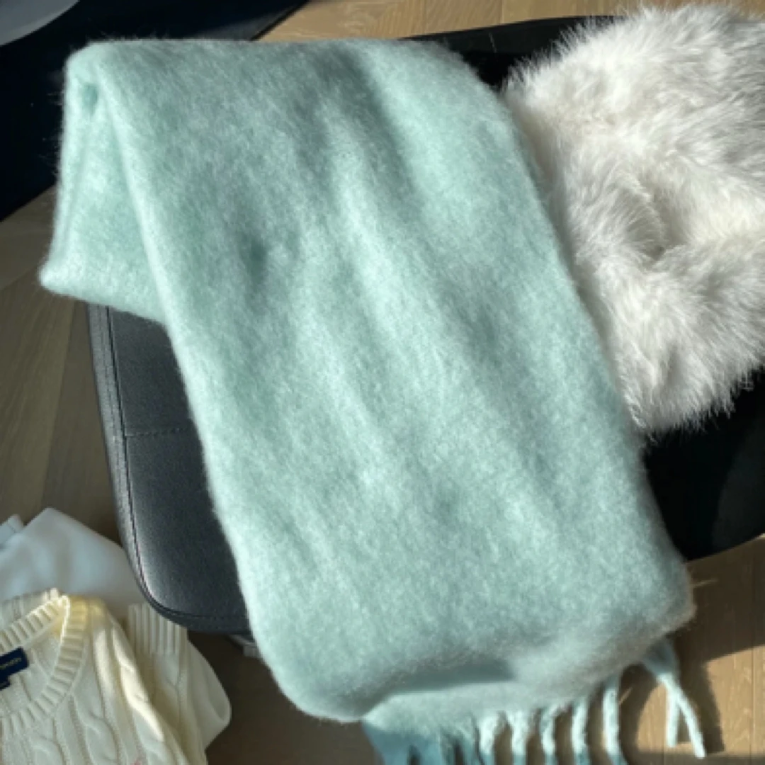 羊毛围巾披肩女生双面保暖围脖