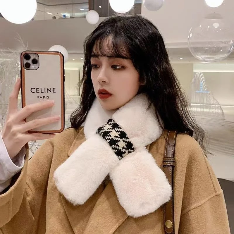 厚款围巾女冬季爆款2024新款围脖防寒三角巾围巾围脖学生时尚百搭