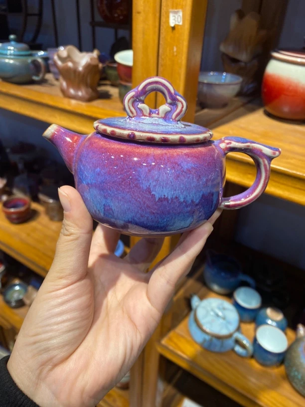 钧瓷 纯手工 泡茶壶