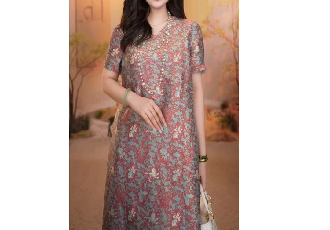 漫蝶序｜双面穿宋锦夏季国风新中式连衣裙2024B389 奇奇布卓尔仓