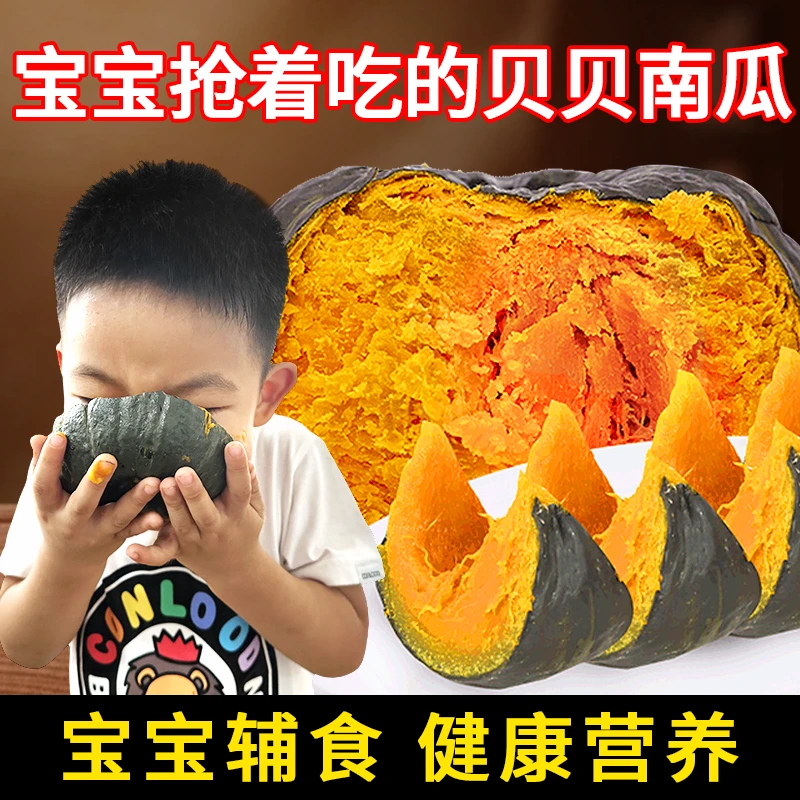 【爆粉老瓜】贝贝南瓜5斤/9斤粉糯香面甜浓浓产地板栗香宝宝辅食L30