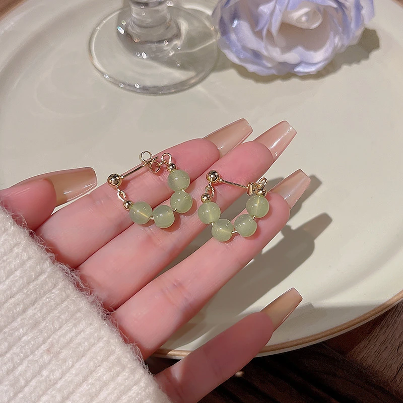 925银针轻奢小众新中式复古国风耳环女两戴个性时尚百搭