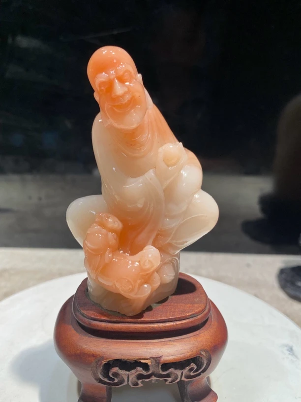 石雕摆件，圆雕，文玩。题材：罗汉