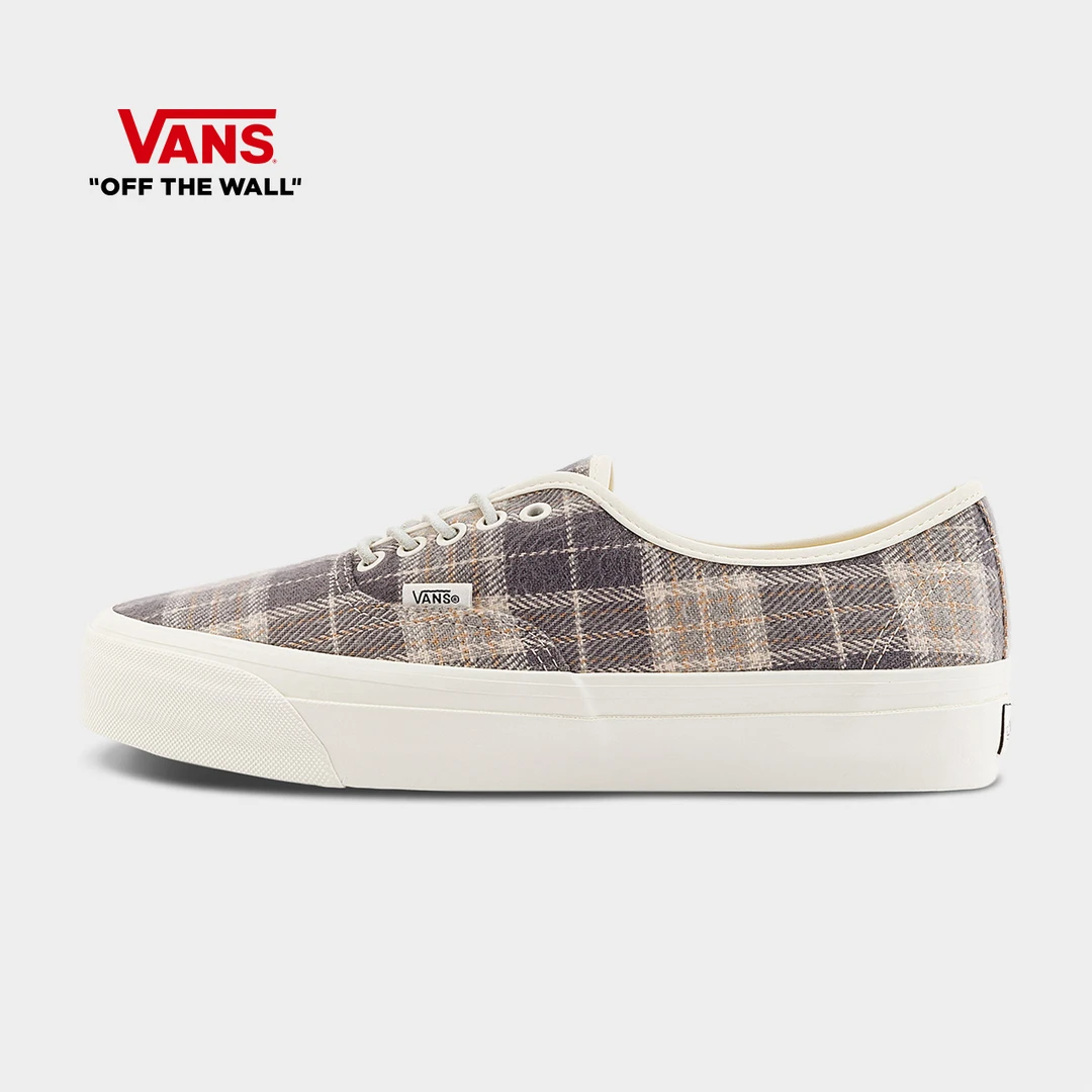 Vans范斯官方 Authentic灰色格子英伦学院风帆布鞋D5KCD3