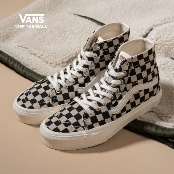 VANS~范斯官方 SK8-Hi黑白棋盘格高帮板鞋VN0A5KRU705
