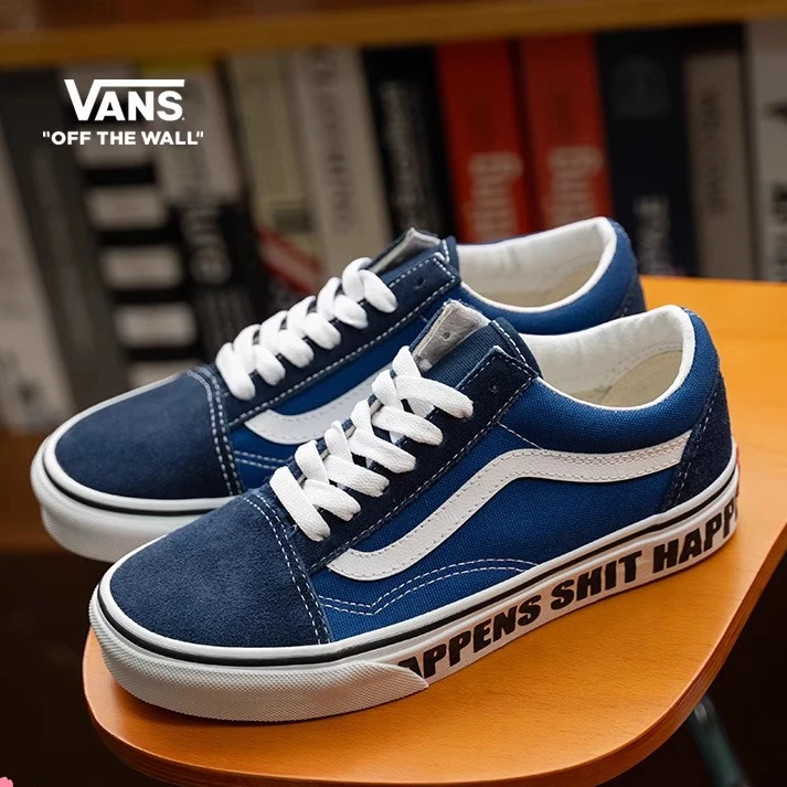 VANS范斯官方 Old Skool海军蓝清爽男女冬季运动板鞋VN0A4U3B2BL
