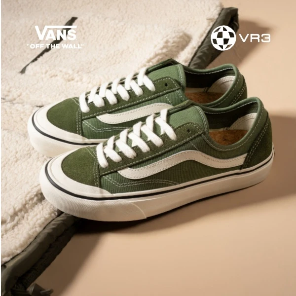 VANS范斯官方 Style136DeconVR3SF 抹茶绿男女板鞋VN0A4BX9E021