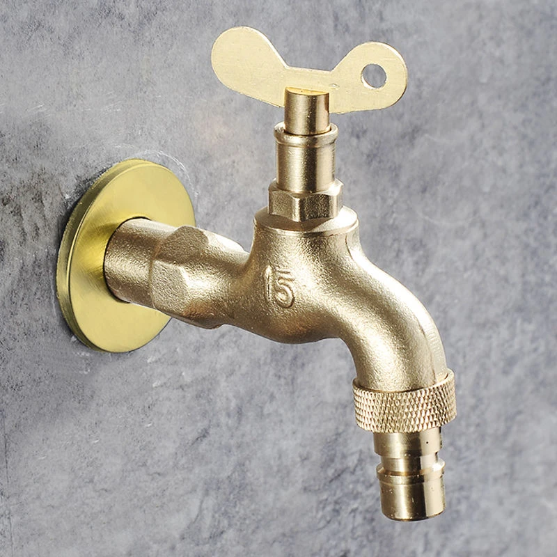 全铜带锁洗衣机户外老式快开慢开带钥匙水嘴水龙头防盗防冻防偷水