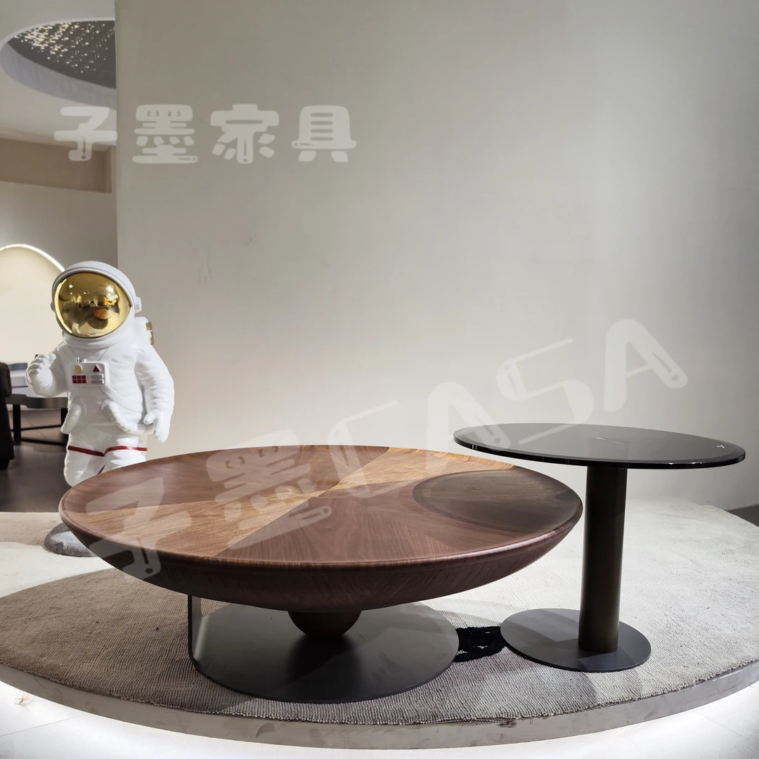 意式极简木质茶几大牌设计师同款高端大气创意造型客厅实用ins风