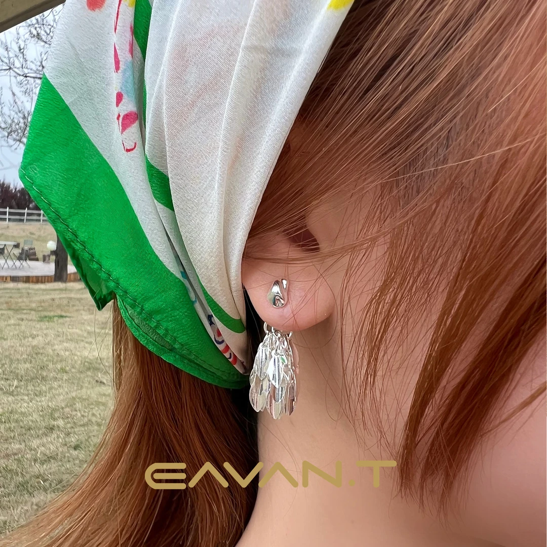 铜合金耳饰 Eavan.T 气质时尚麦穗流苏耳钉T0004