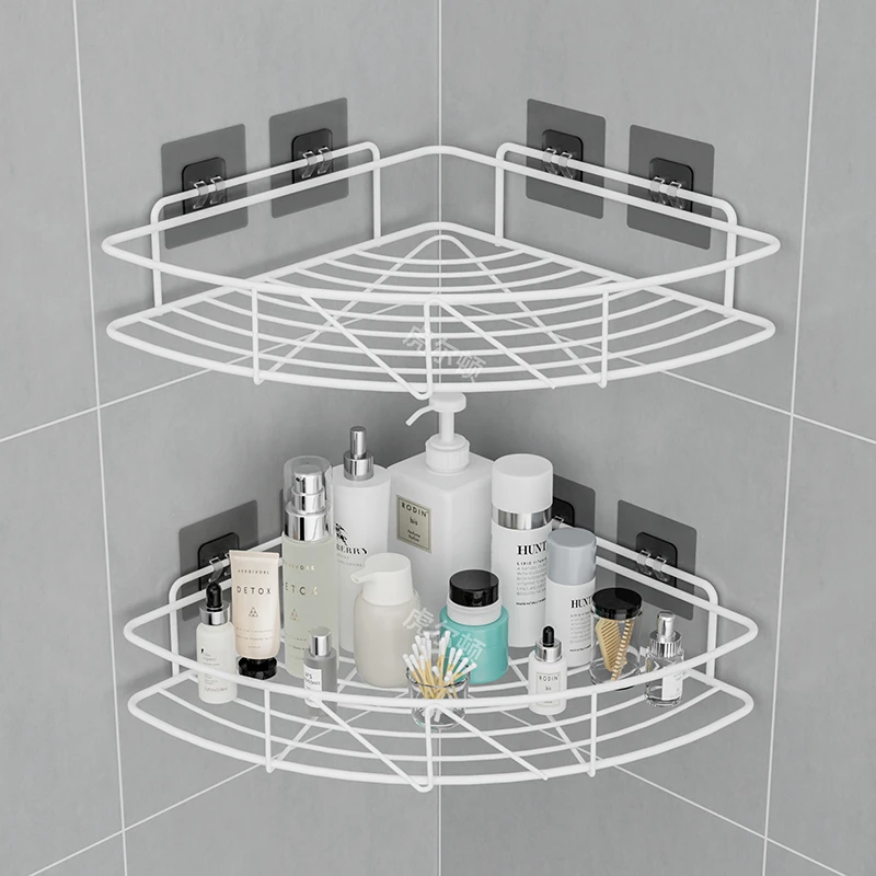 免打孔卫生间浴室洗漱台置物架洗手间三角架厕所壁挂厨房收纳架子