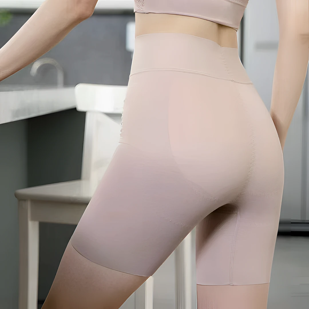 塑身肌底裤收腹裤提臀瘦腿无痕安全裤收束腰短裤女士蚕丝底档透气
