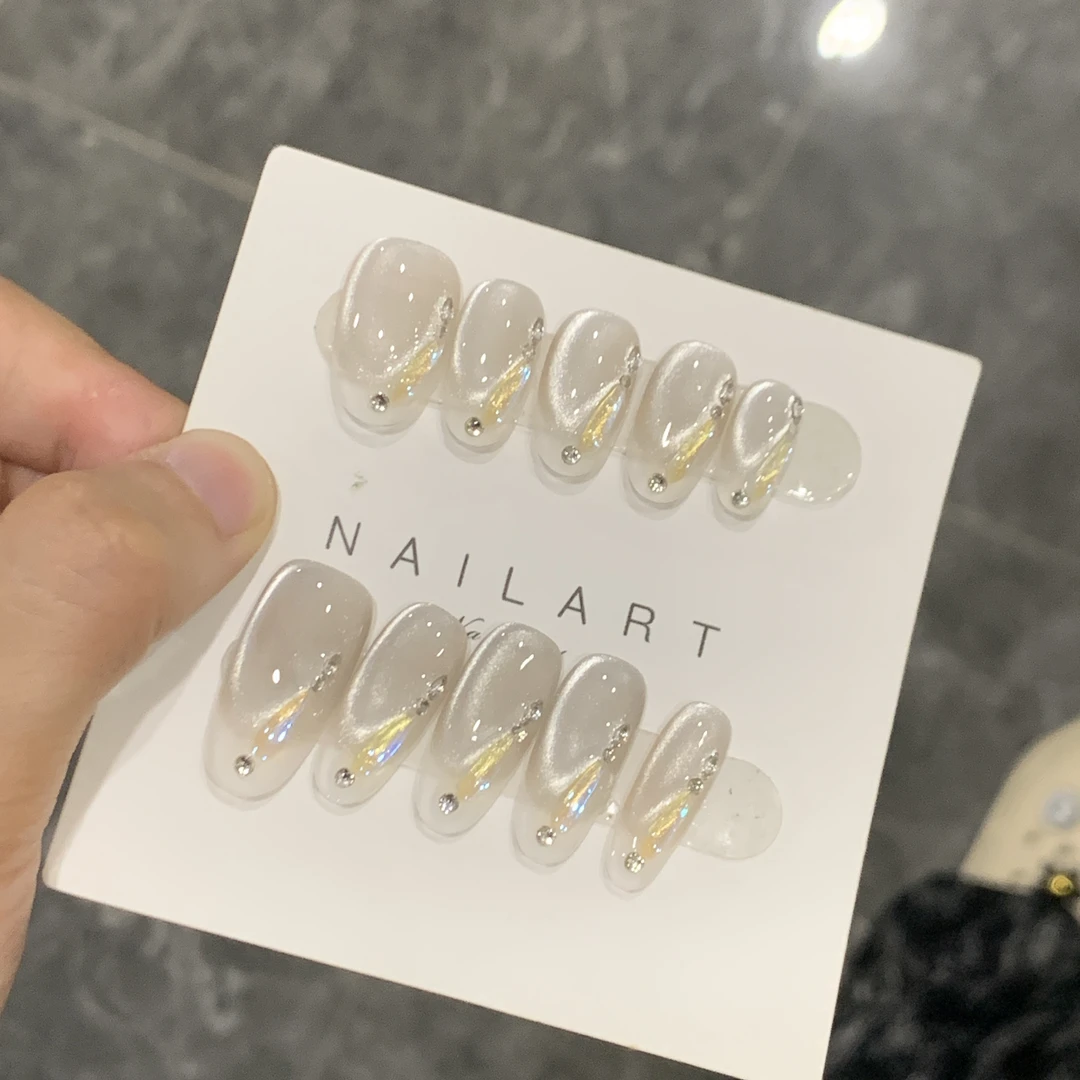 纯白花稼 亿霖手工高端穿戴甲