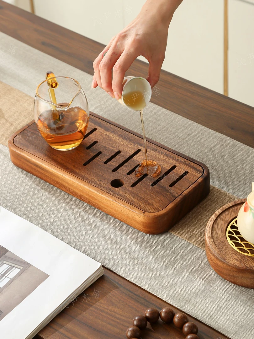 【观山月】小型沥水泡台家用户外储水式茶盘简约茶托盘茶盘托盘