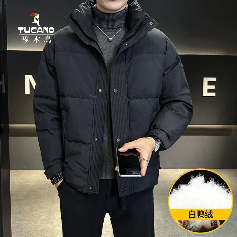 TUCANO/啄木鳥新款国标羽绒服百搭保暖立领冬季休闲白鸭绒羽绒服