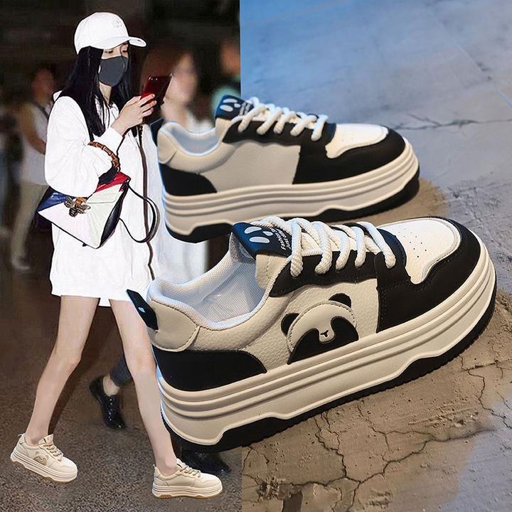 新百伦【断码】爆款黑白熊猫鞋百搭女2024年春夏季新款超火小白鞋增