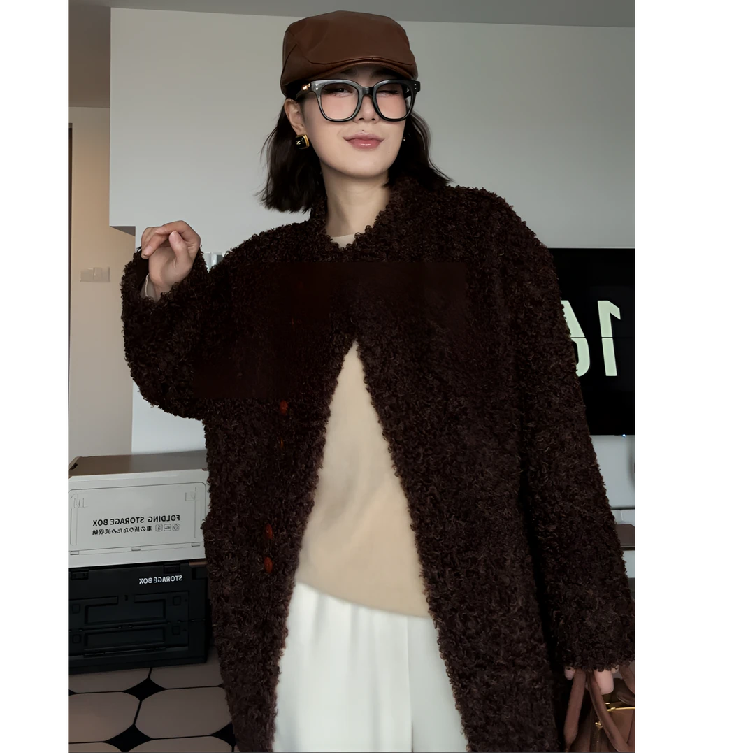 【圈圈羊毛大衣】冬季长款大衣 DY002