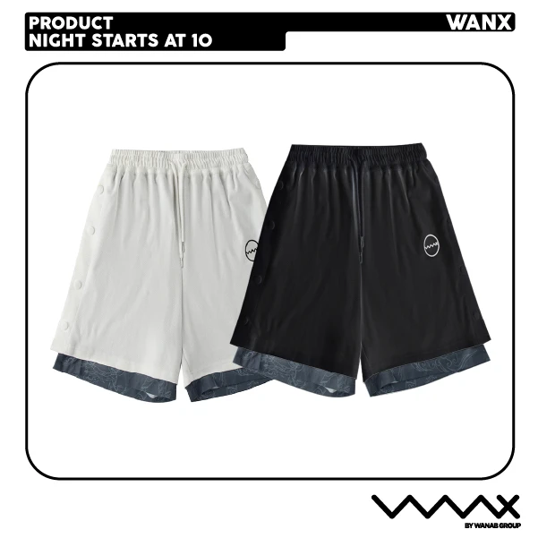 【黄宗泽同款】WANX 醉酒大师双层排扣短裤