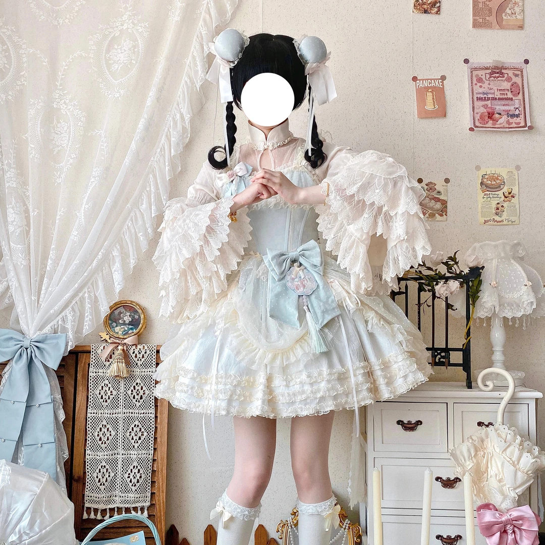 【桃桃SP】渐变鱼骨Lolitalolita洋装JSK连衣裙晚安熊萝莉原创