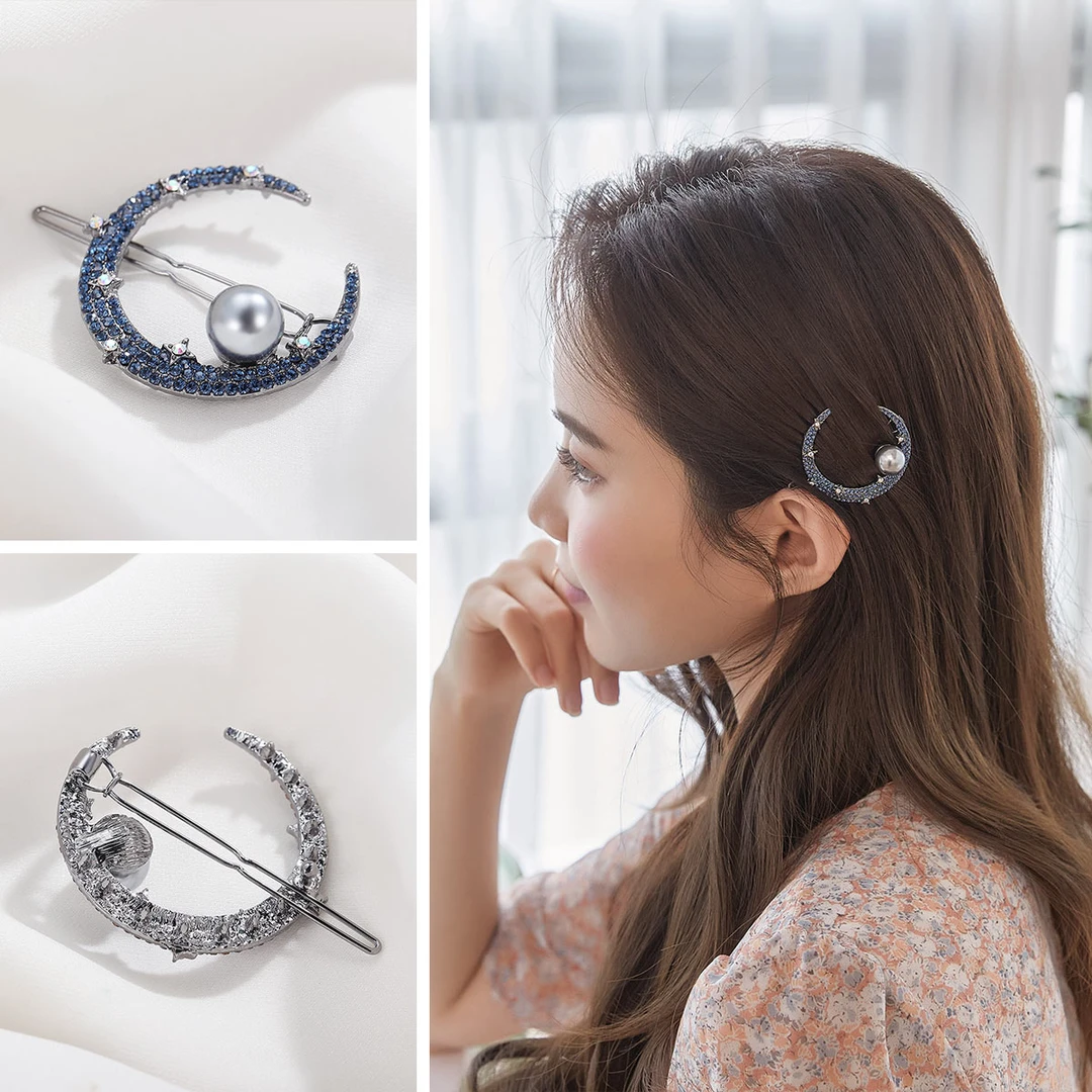 ale发饰头饰 月亮发夹气质网红发卡复古优雅发夹3190218