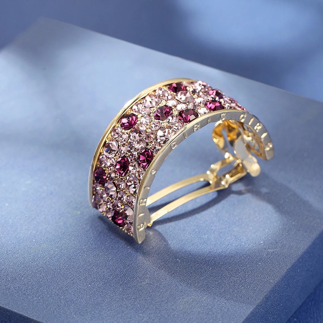 ale发饰头饰 紫色 半弧合金发夹4120641