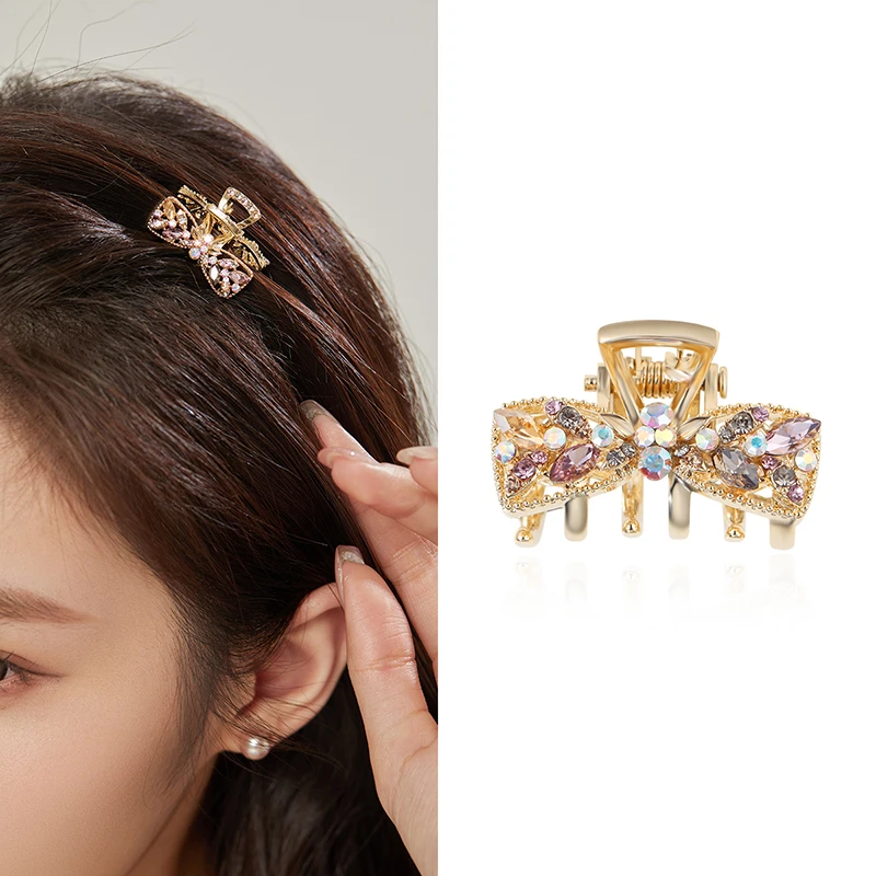 ABB发饰头饰 彩色 蝴蝶结闪钻小发抓4150813