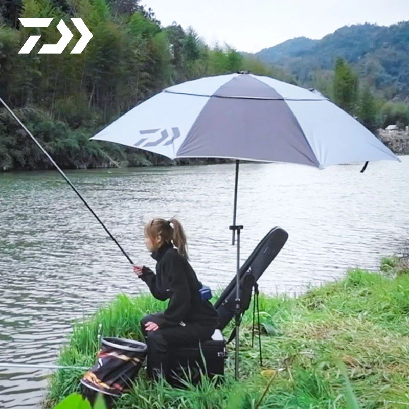 DAIWA/达亿瓦24新款台钓钓鱼伞防晒遮阳伞防风防雨折叠伞遮光伞