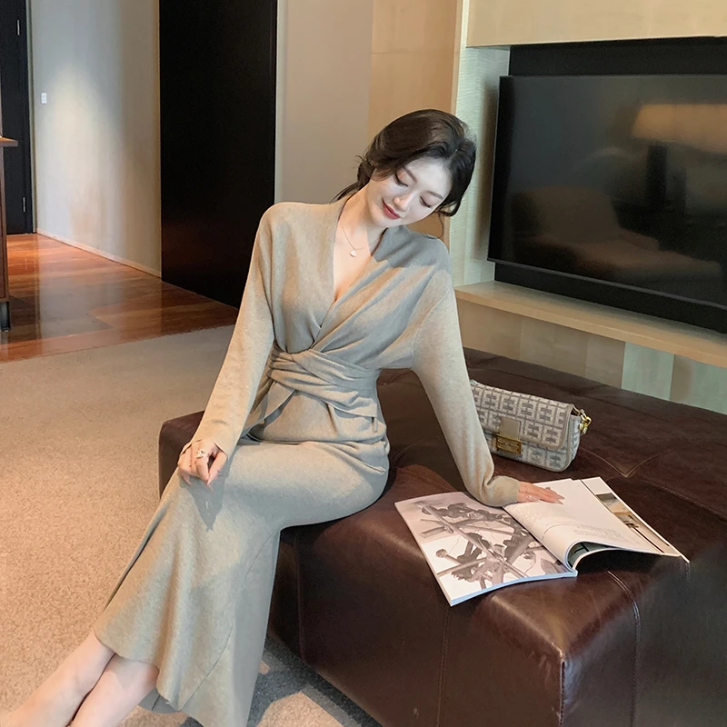 林关关温柔风气质针织裙套装裙时尚两件套装半身裙Y52287+Y72077