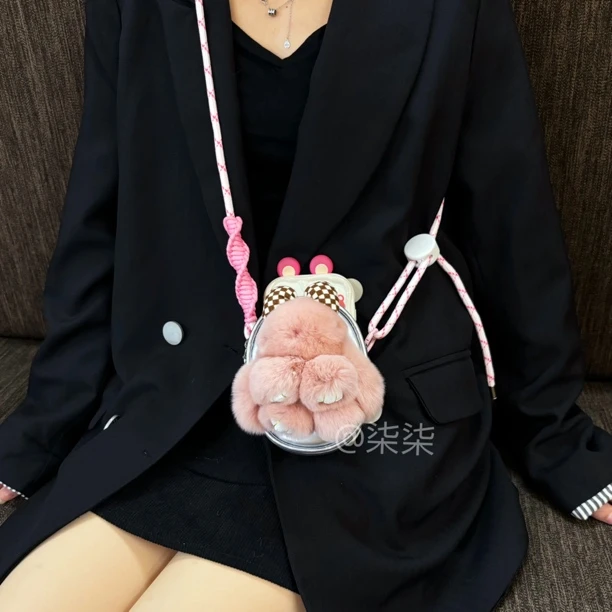 【手机背夹-不含壳】懒懒兔爱ins手机背夹手机链通用型号