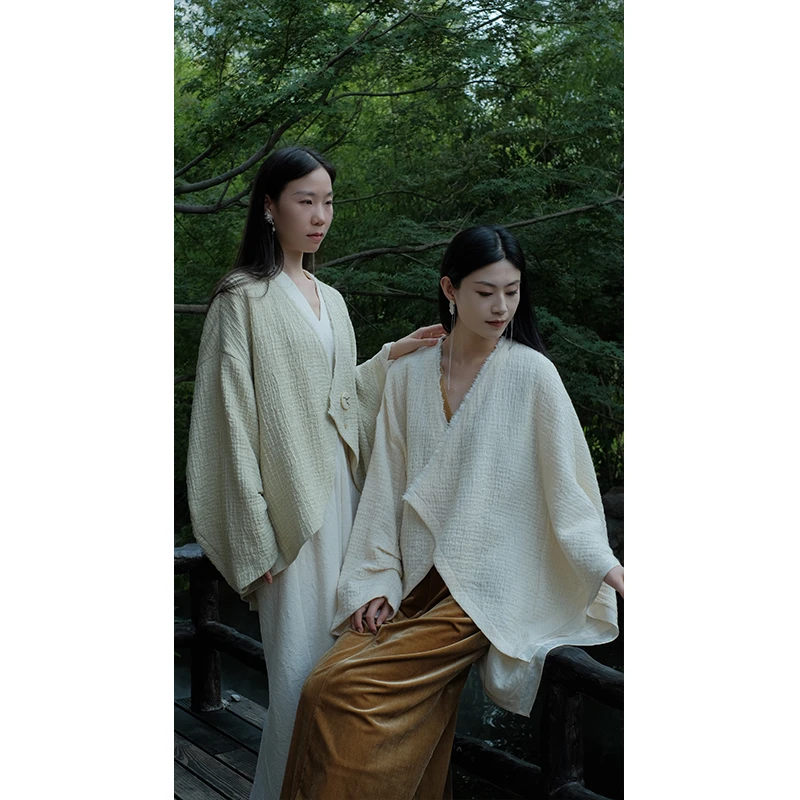 【姗姗专属】OZEN泊风原创复古中式宽松上衣古风文艺中国风宽松袍子