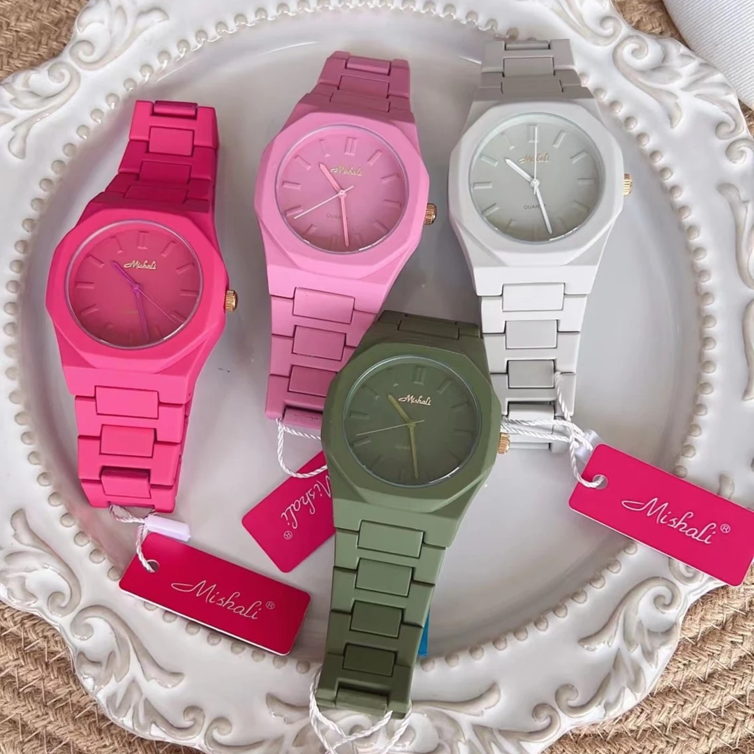Mishali/米莉莎 女款手表绚丽糖果腕表 时尚女士腕表学生防水