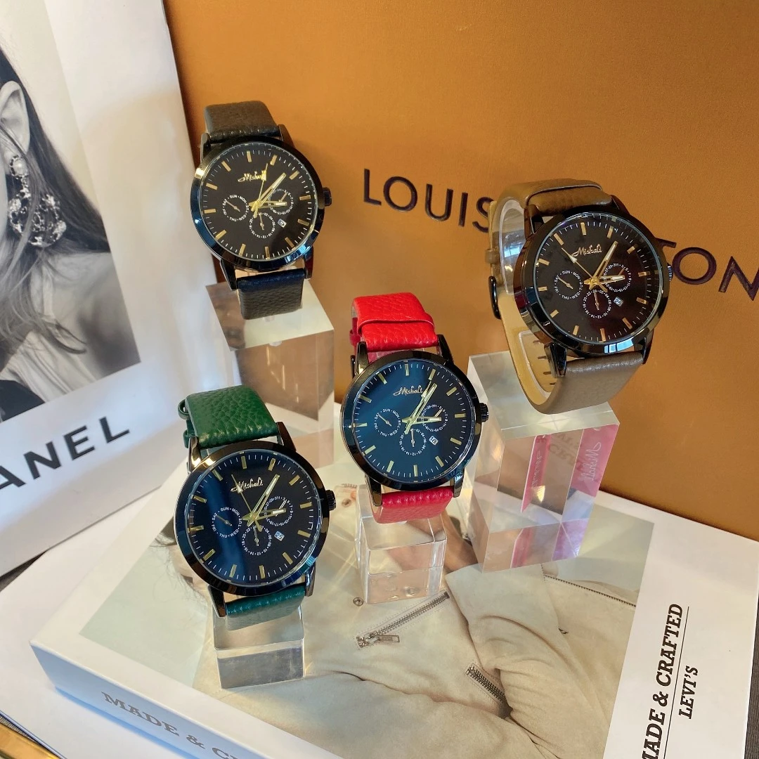 Mishali/米莉莎男女同款情侣时尚大表盘潮酷百搭手表腕表多功能