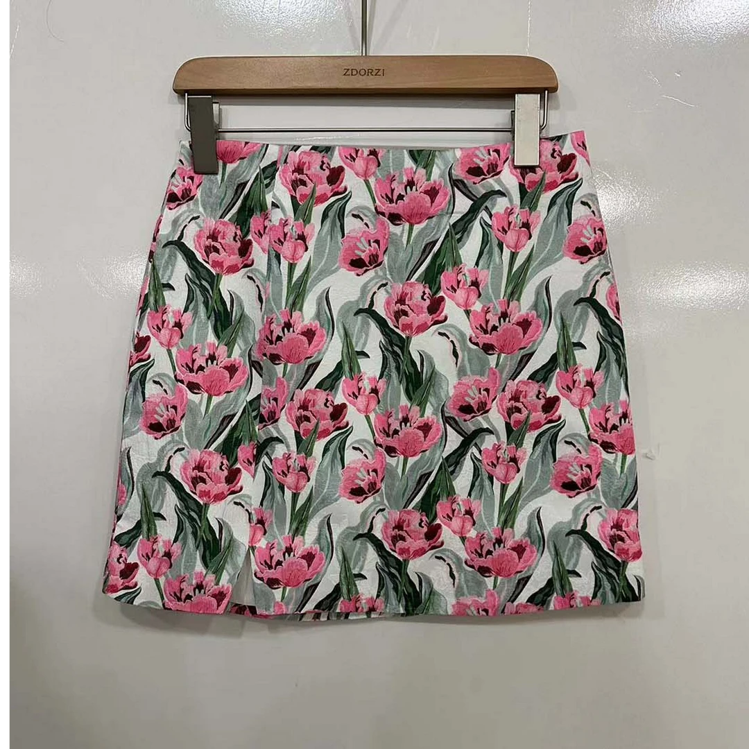 zdorzi/卓多姿半裙时尚百搭高腰碎花女装半身裙
