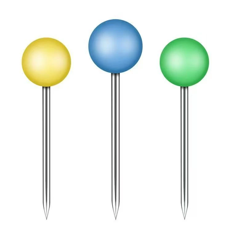 钓鱼线圈大头针彩色鱼线轴渔具垂钓用品大头钉圆头主线盒固定器