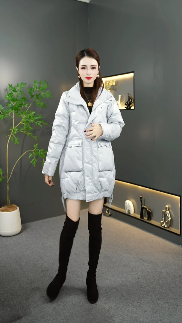 9152羽绒服女士网红中长款韩版宽松