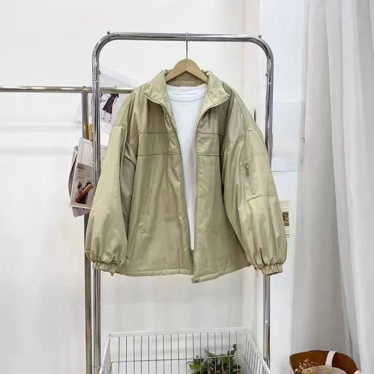 1910-2新款时尚宽松立领冲锋衣90白鸭绒羽绒服外套