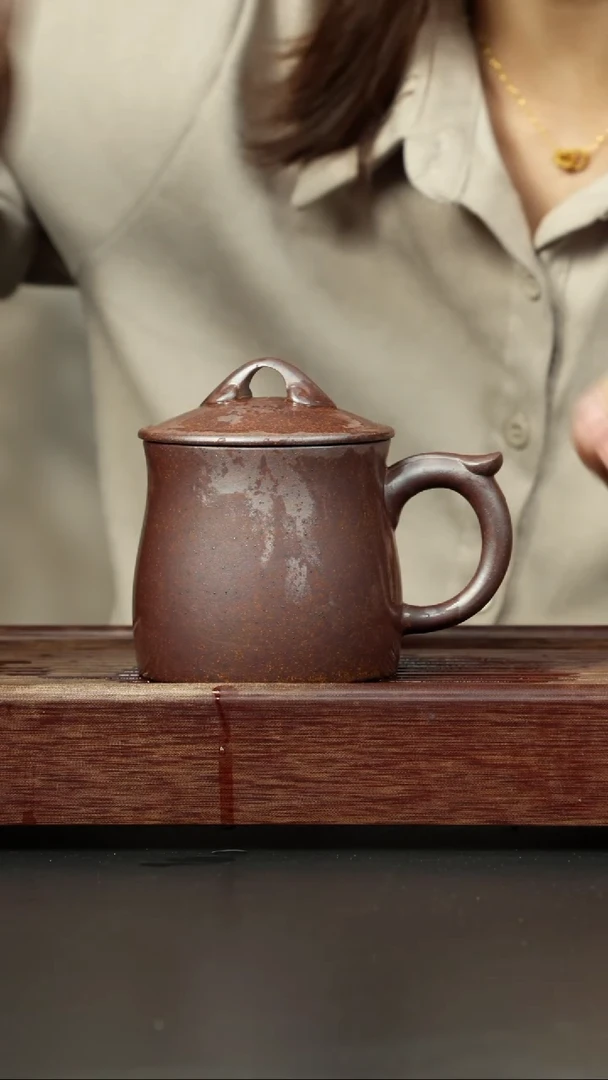 【闪购商品】紫砂茶杯甜甜柴烧 大盖杯